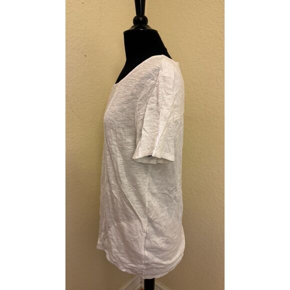 Chico's White The Ultimate Tee with Front Hip Pockets - Sz 2 (Large/12) - Picture 2 of 10